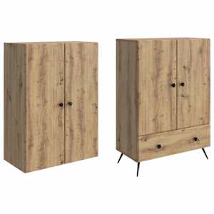 Sada skříněk 2 pcs Dub artisan Kompozitní dřevo - obrázek 3