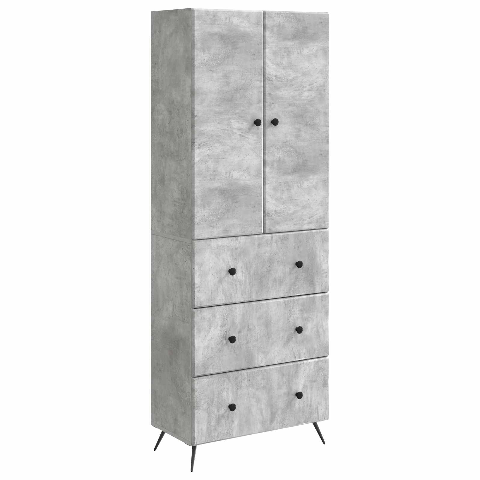 Σέτ Ντουλαπιών 2 pcs Γκρι Σκυροδέματος 66 x 34,5 x 90 εκ