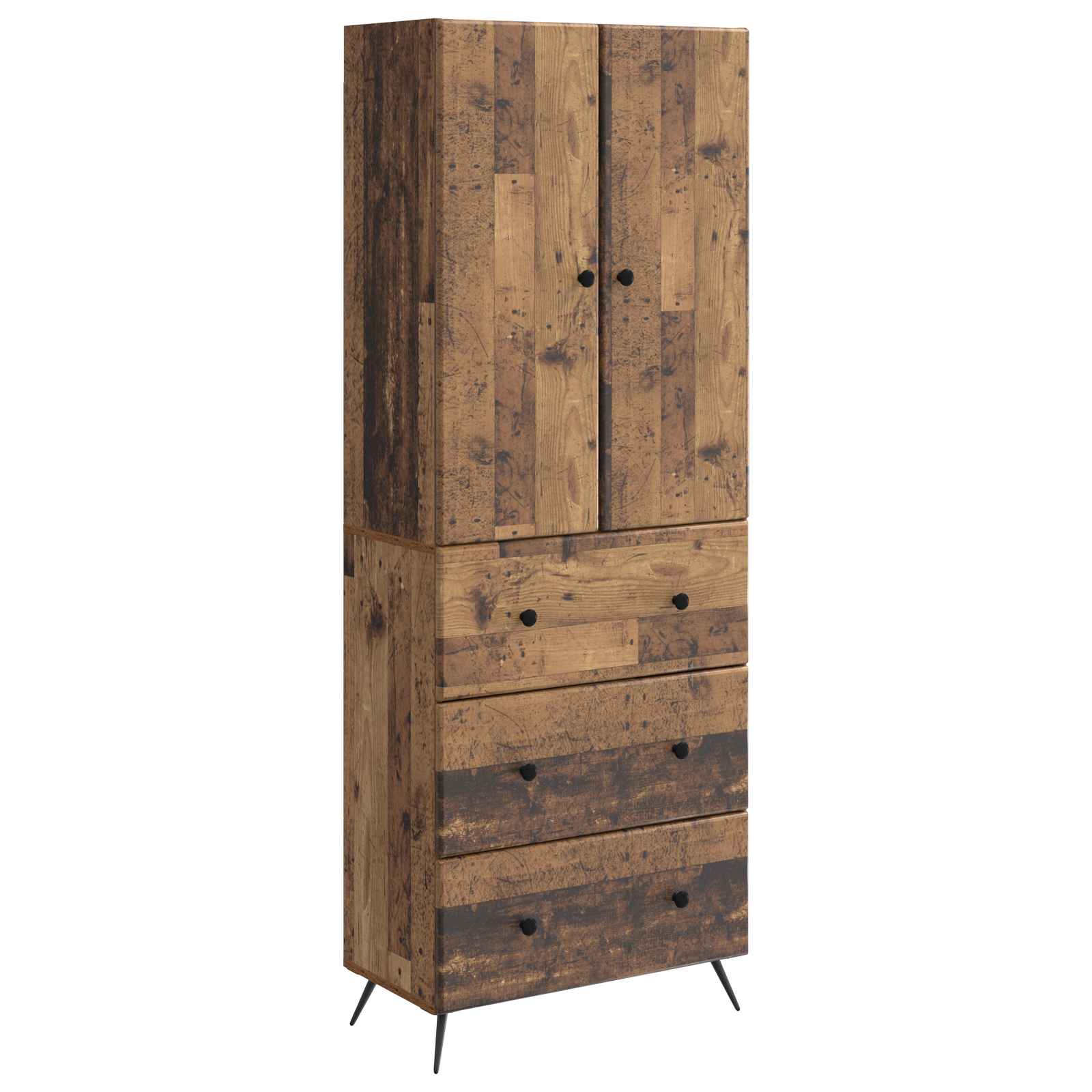 Σέτ Ντουλαπιών 2 pcs Παλαιωμένο ξύλο 66 x 34,5 x 90 εκ