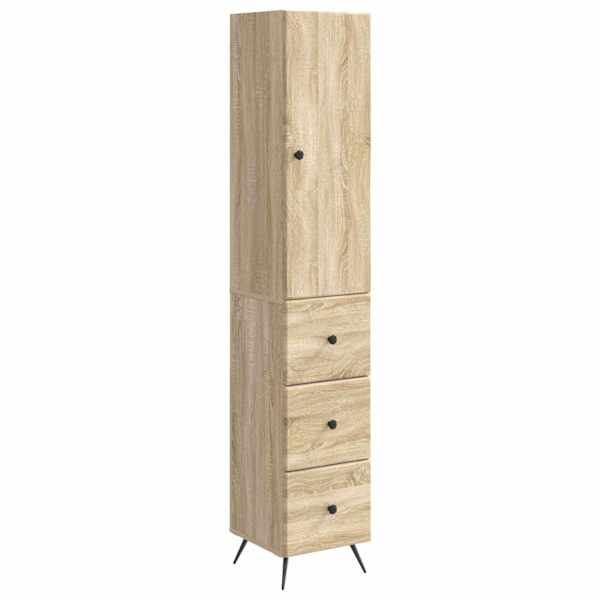 vidaXL Kapi Komplekt 2 tk 34,5 x 34,5 x 90 cm Tehispuit Sonoma tamm