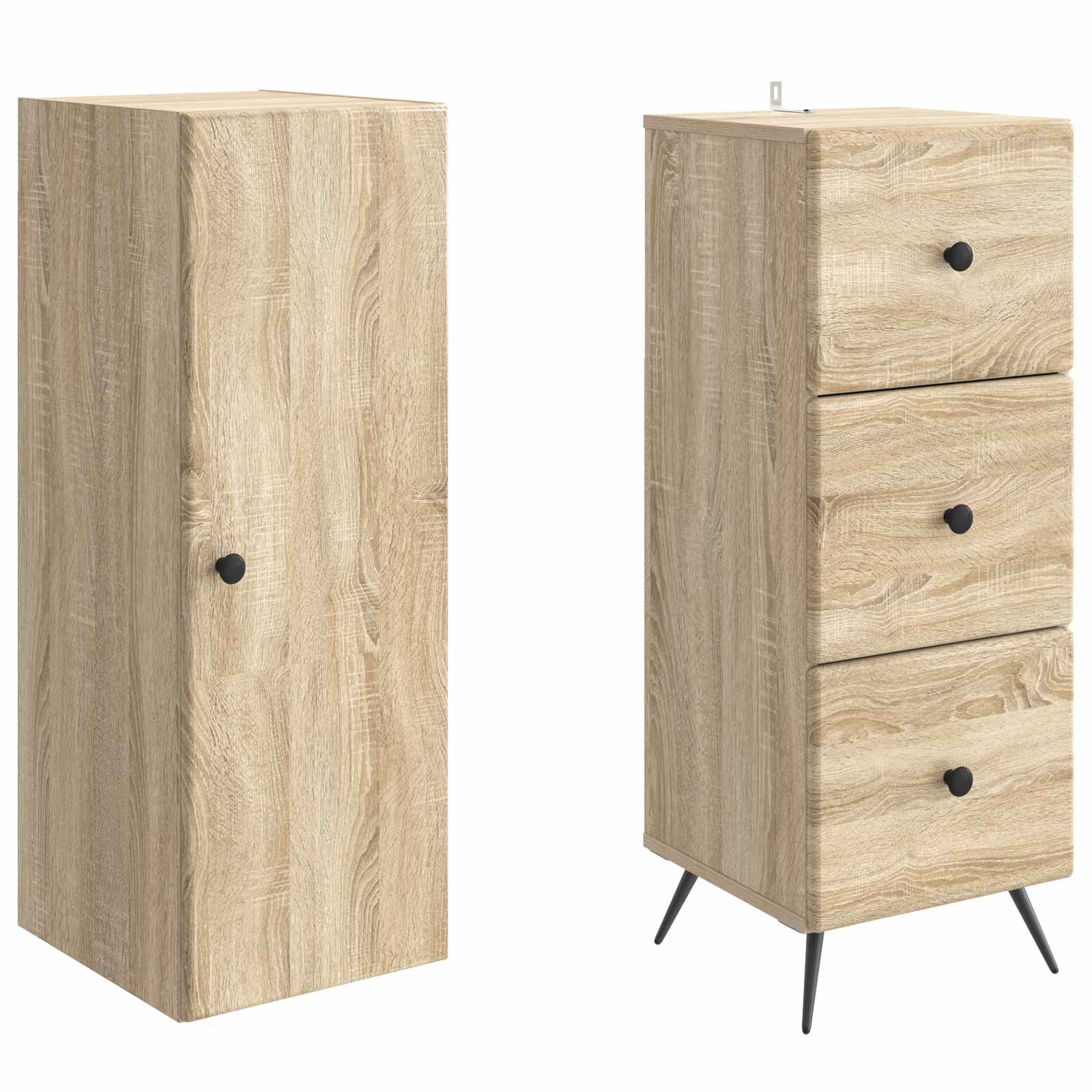 Kaappisarja 2 pcs Sonoma-tammi 34,5 x 34,5 x 90 cm Tekninen puu - Image 3