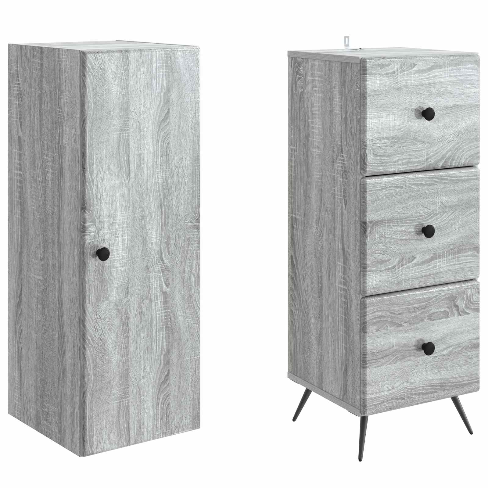 Kaappisarja 2 pcs Harmaa Sonoma 34,5 x 34,5 x 90 cm - Image 3