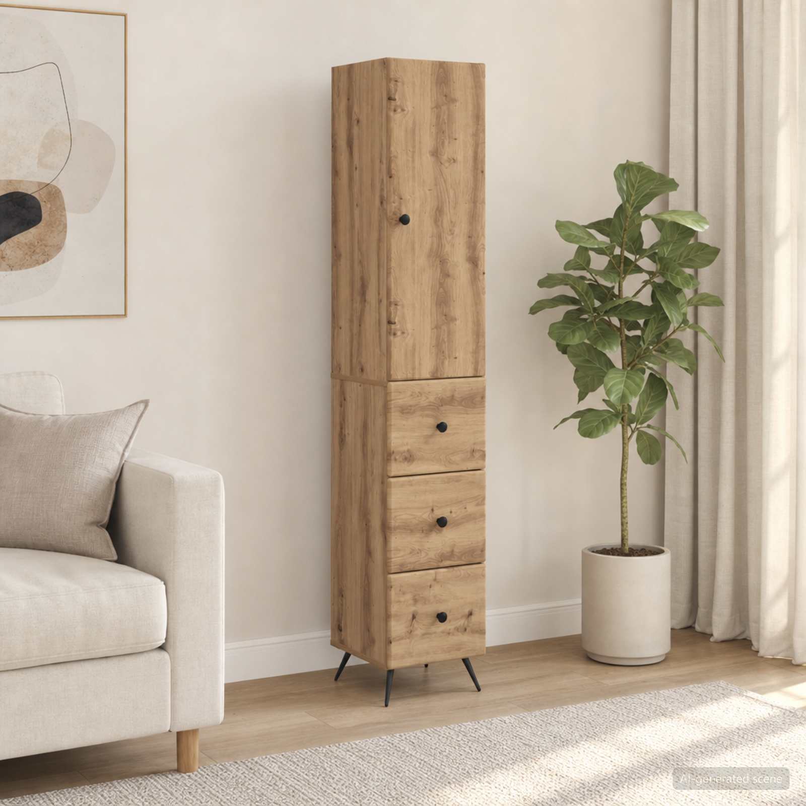 vidaXL Kaappisarja 2 kpl 34,5 x 34,5 x 90 cm Tekninen puu