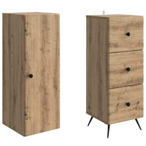 Sada skříněk 2 pcs Dub artisan 34,5 x 34,5 x 90 cm - obrázek 3