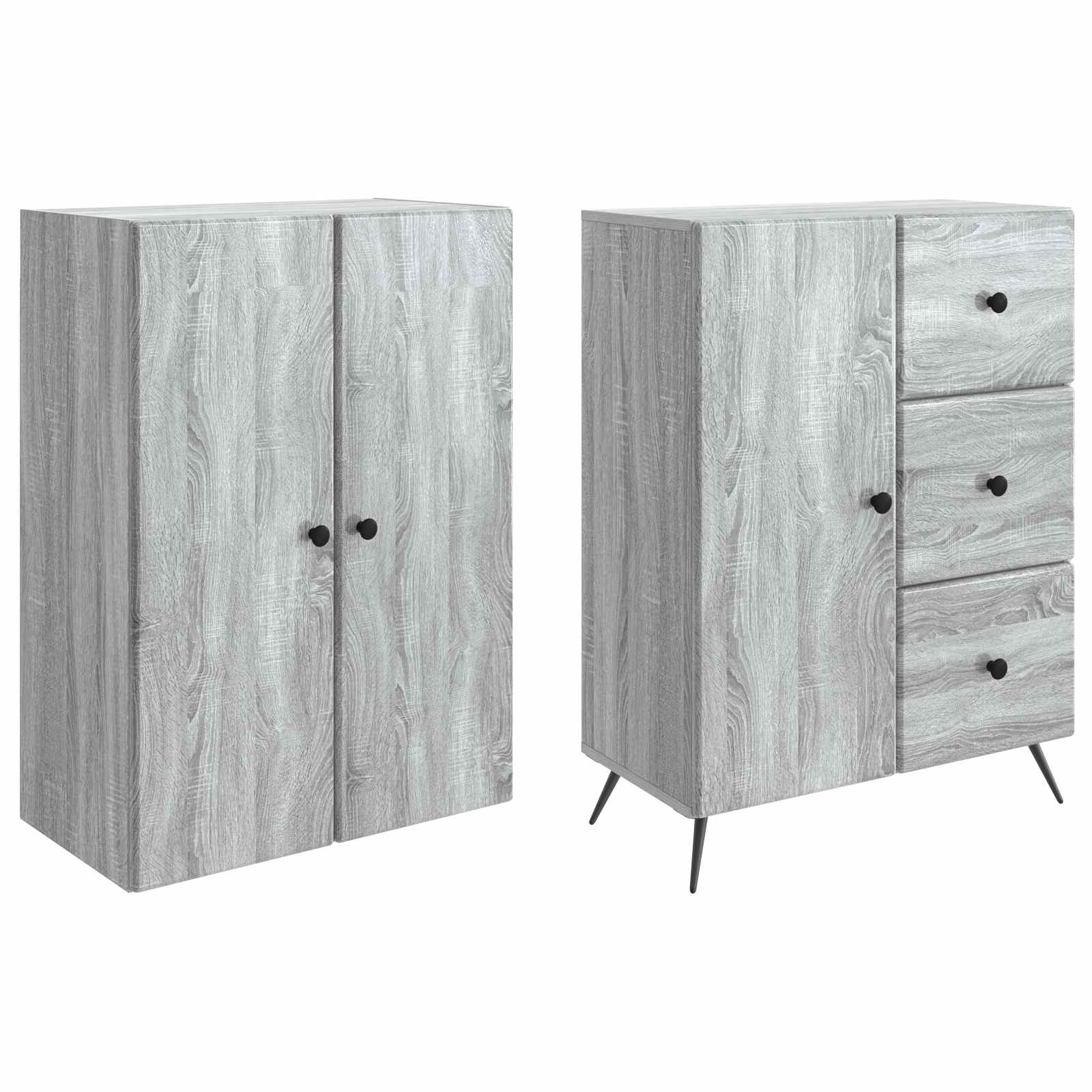 Set omar 2 pcs Siva Sonoma Inženirski les - slika 4