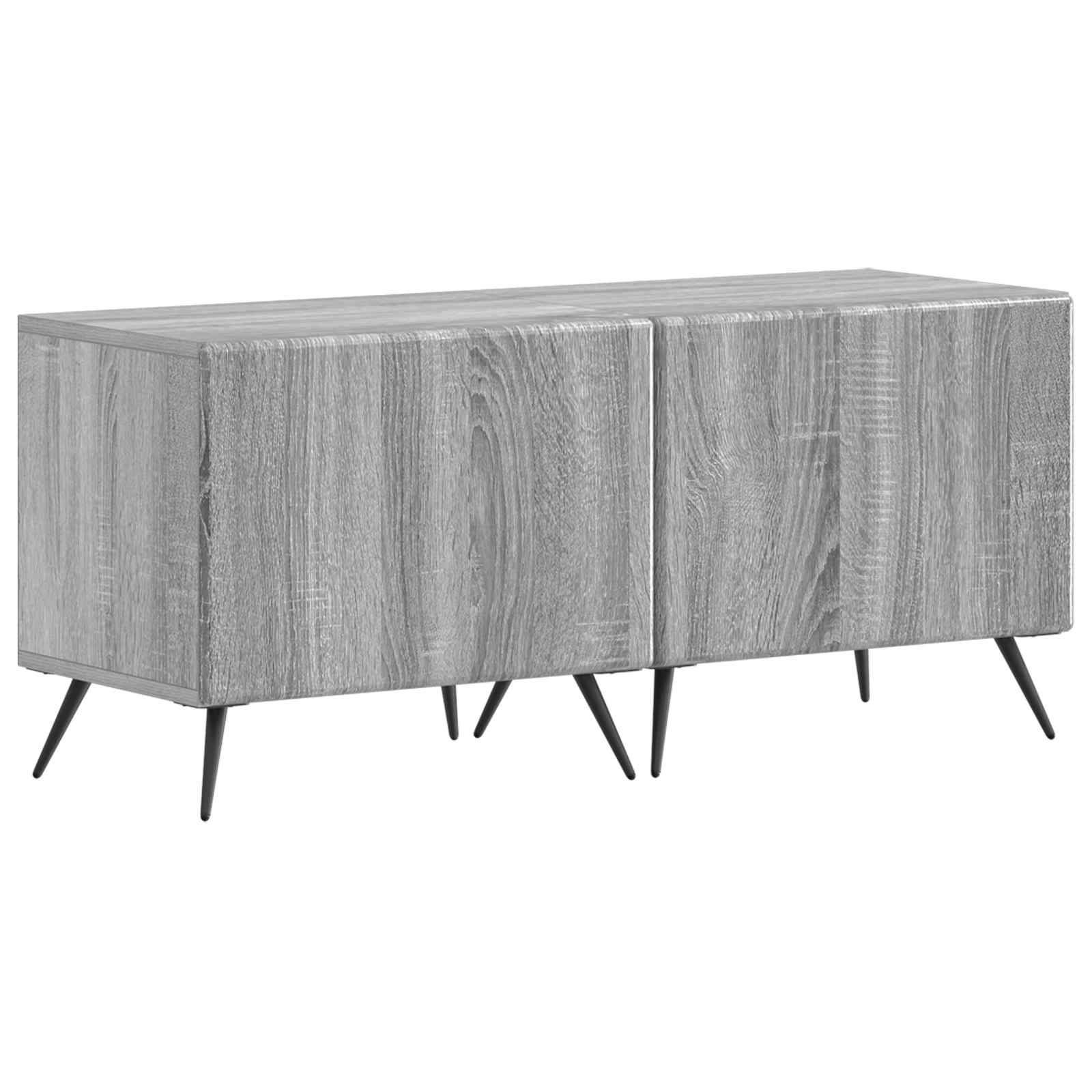 3-osainen LED-TV-kaappi BREDA 3 kpl Harmaa Sonoma Tekninen puu - Image 4