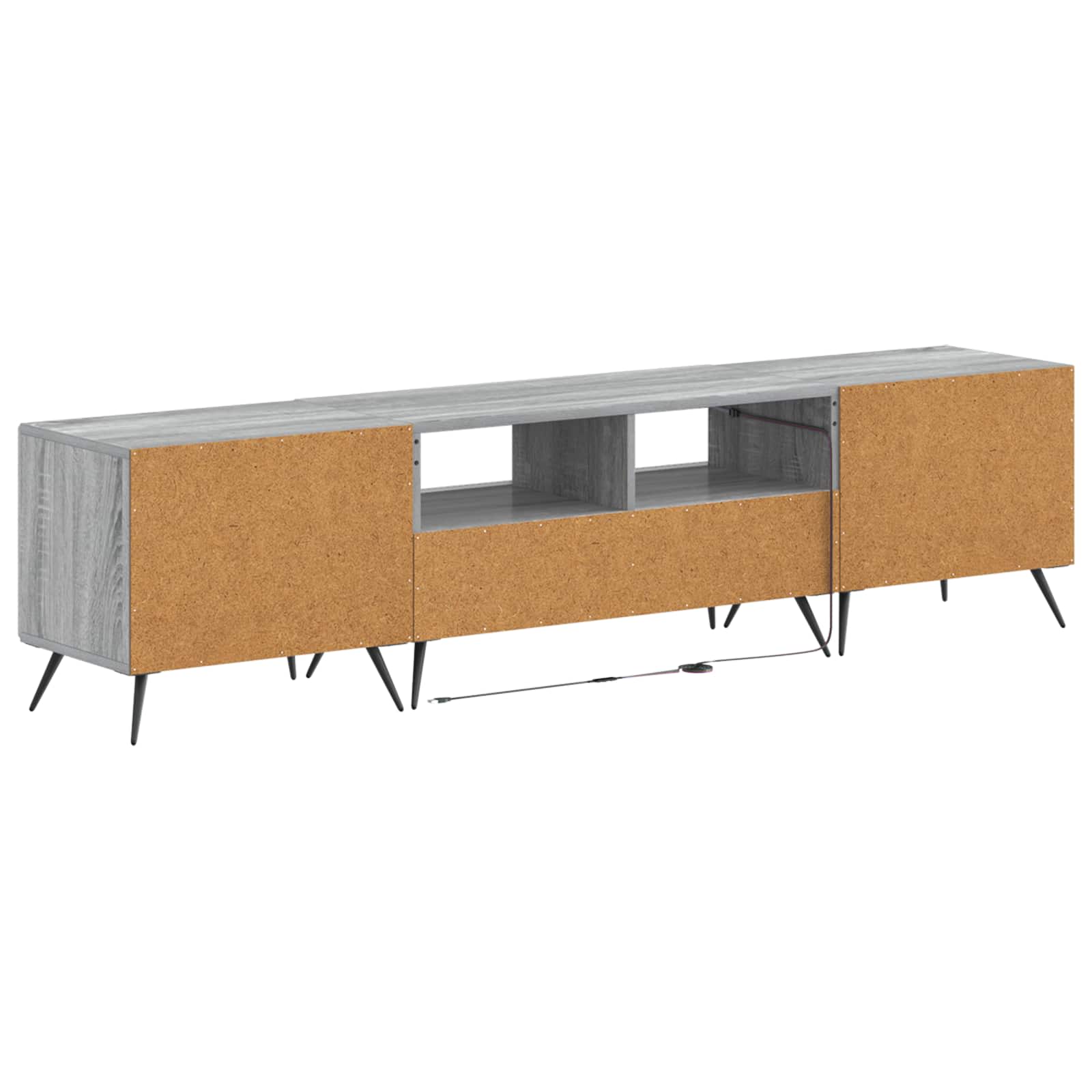3-osainen LED-TV-kaappi BREDA 3 kpl Harmaa Sonoma Tekninen puu - Image 6