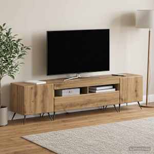 5-delna LED TV omarica Artisan hrast Inženirski les