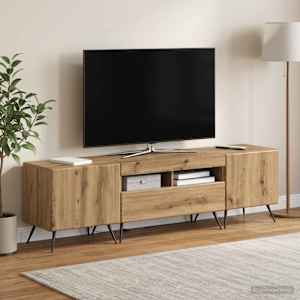 5-delna LED TV omarica Artisan hrast Inženirski les