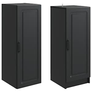Sada skříněk 2 pcs Černá Kompozitní dřevo - obrázek 3