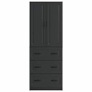 Sada skříněk 2 pcs Černá 66 x 34,5 x 87 cm Kompozitní dřevo - obrázek 4