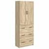 vidaXL Kapi Komplekt 2 tk 66 x 34,5 x 87 cm Tehispuit Sonoma tamm