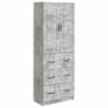 vidaXL Kapi Komplekt 2 tk 66 x 34,5 x 87 cm Tehispuit Betoonhall
