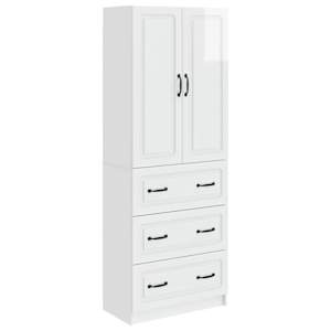Sada skříněk 2 pcs Bílá s vysokým leskem 66 x 34,5 x 87 cm - obrázek 1