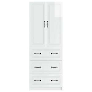 Sada skříněk 2 pcs Bílá s vysokým leskem 66 x 34,5 x 87 cm - obrázek 4