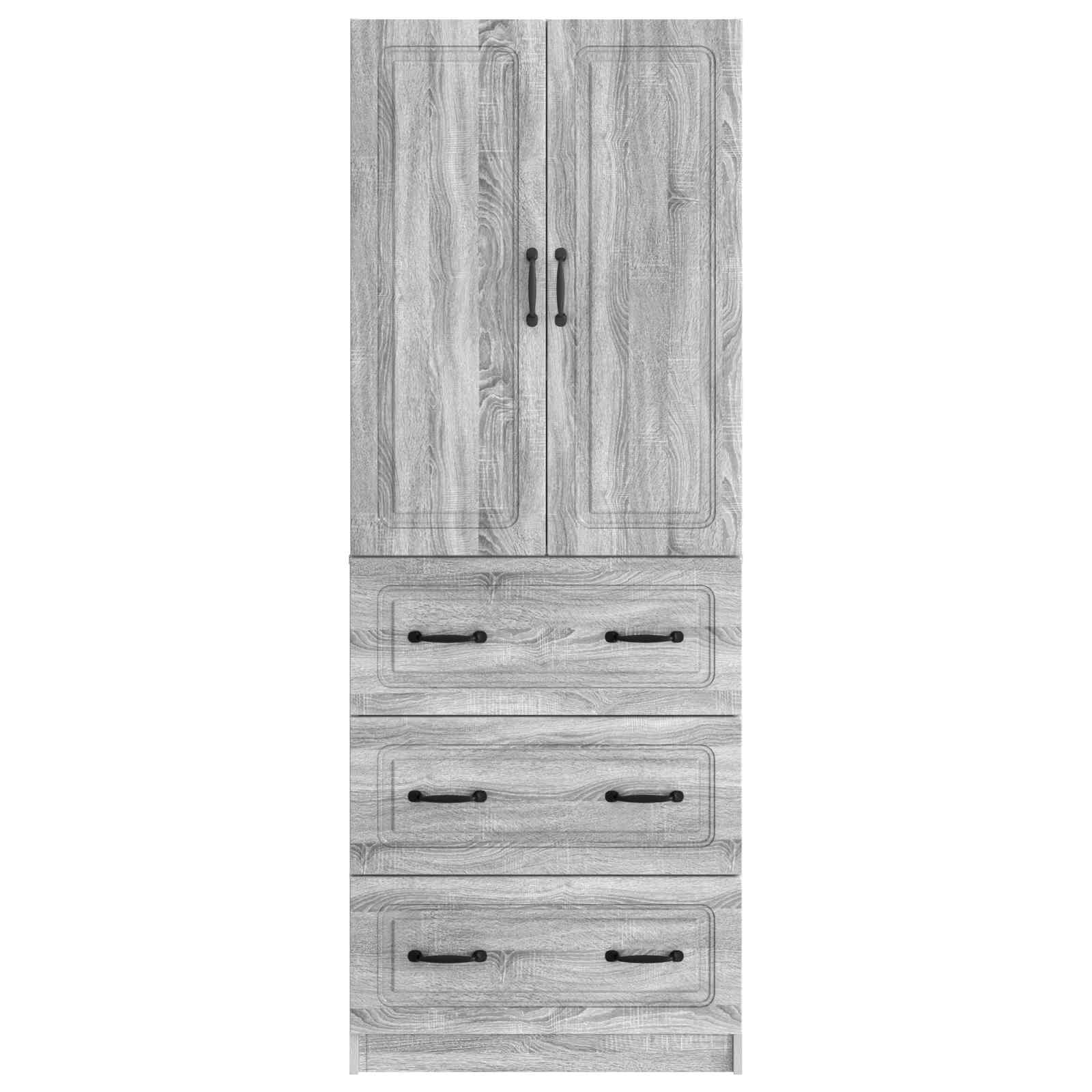 Kaappisarja 2 pcs Harmaa Sonoma 66 x 34,5 x 87 cm Tekninen puu - Image 4