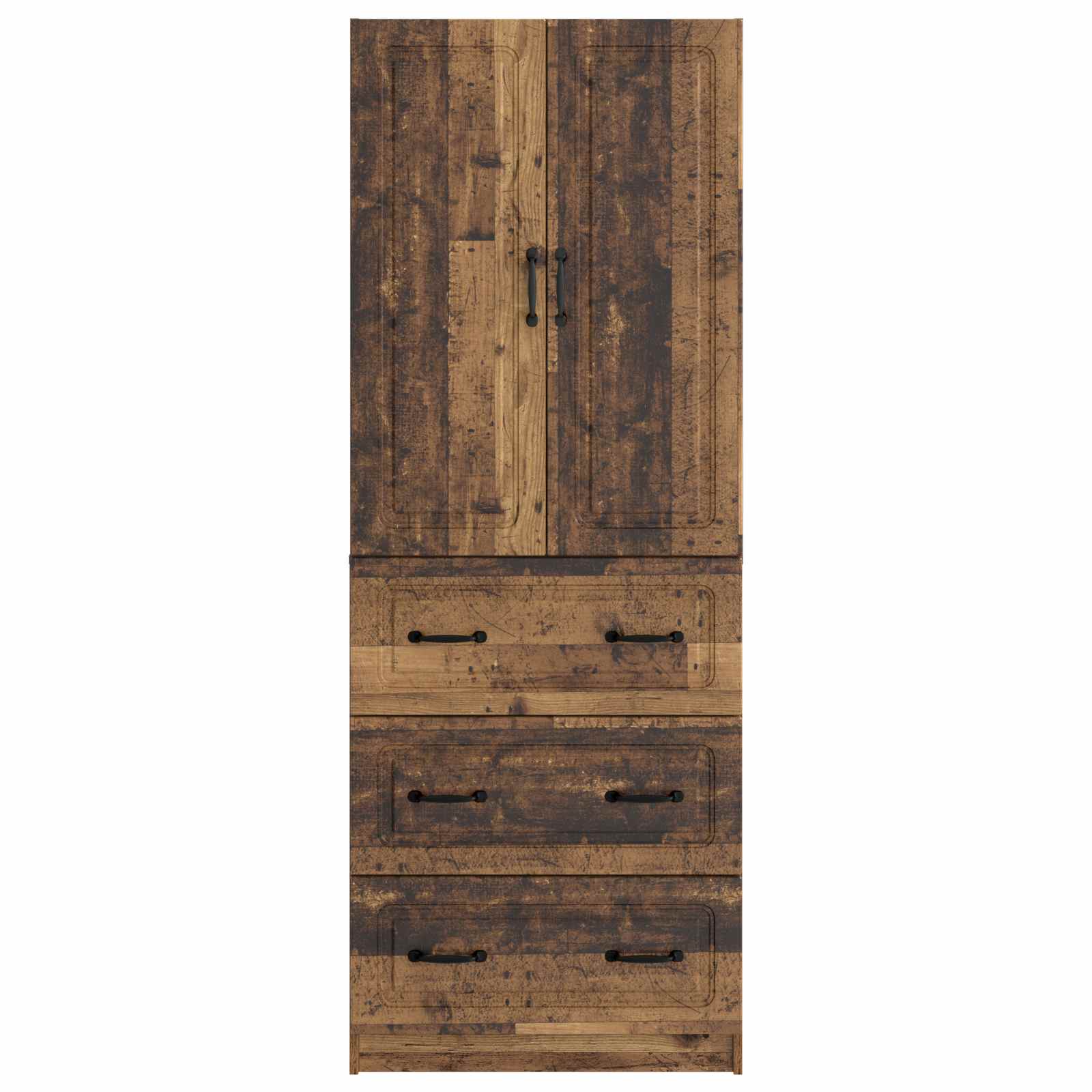 Kaappisarja 2 pcs Vanha puu 66 x 34,5 x 87 cm Tekninen puu - Image 4