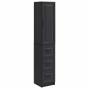Sada skříněk 2 pcs Černá 33 x 34,5 x 87 cm Kompozitní dřevo