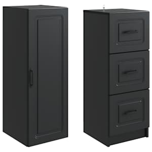 Sada skříněk 2 pcs Černá 33 x 34,5 x 87 cm Kompozitní dřevo - obrázek 3