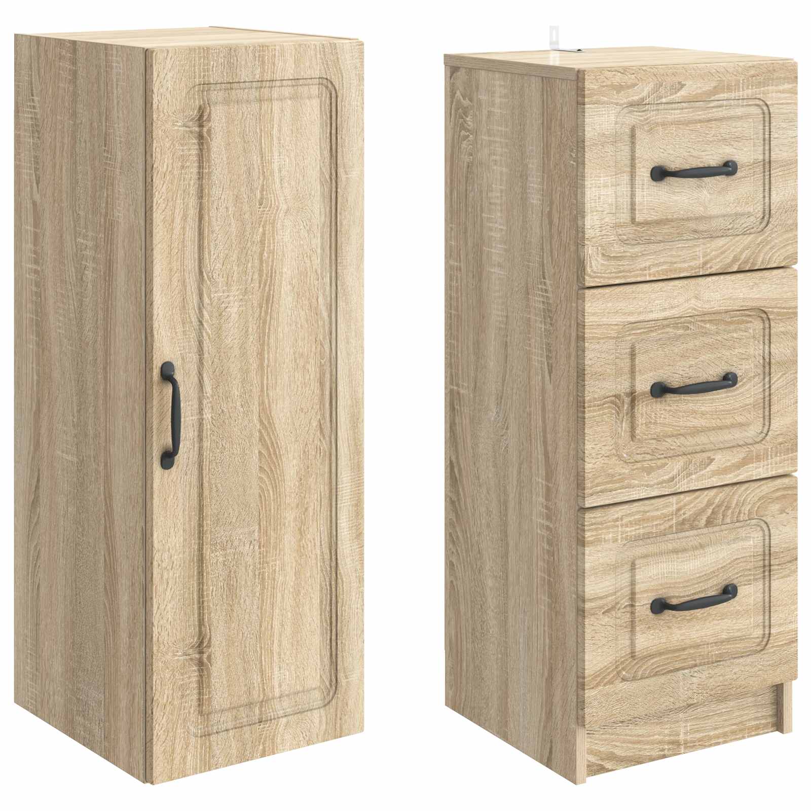 Kaappisarja 2 pcs Sonoma-tammi 33 x 34,5 x 87 cm Tekninen puu - Image 3