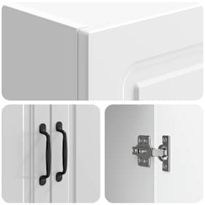 Sada skříněk 2 pcs Bílá s vysokým leskem 33 x 34,5 x 87 cm - obrázek 7