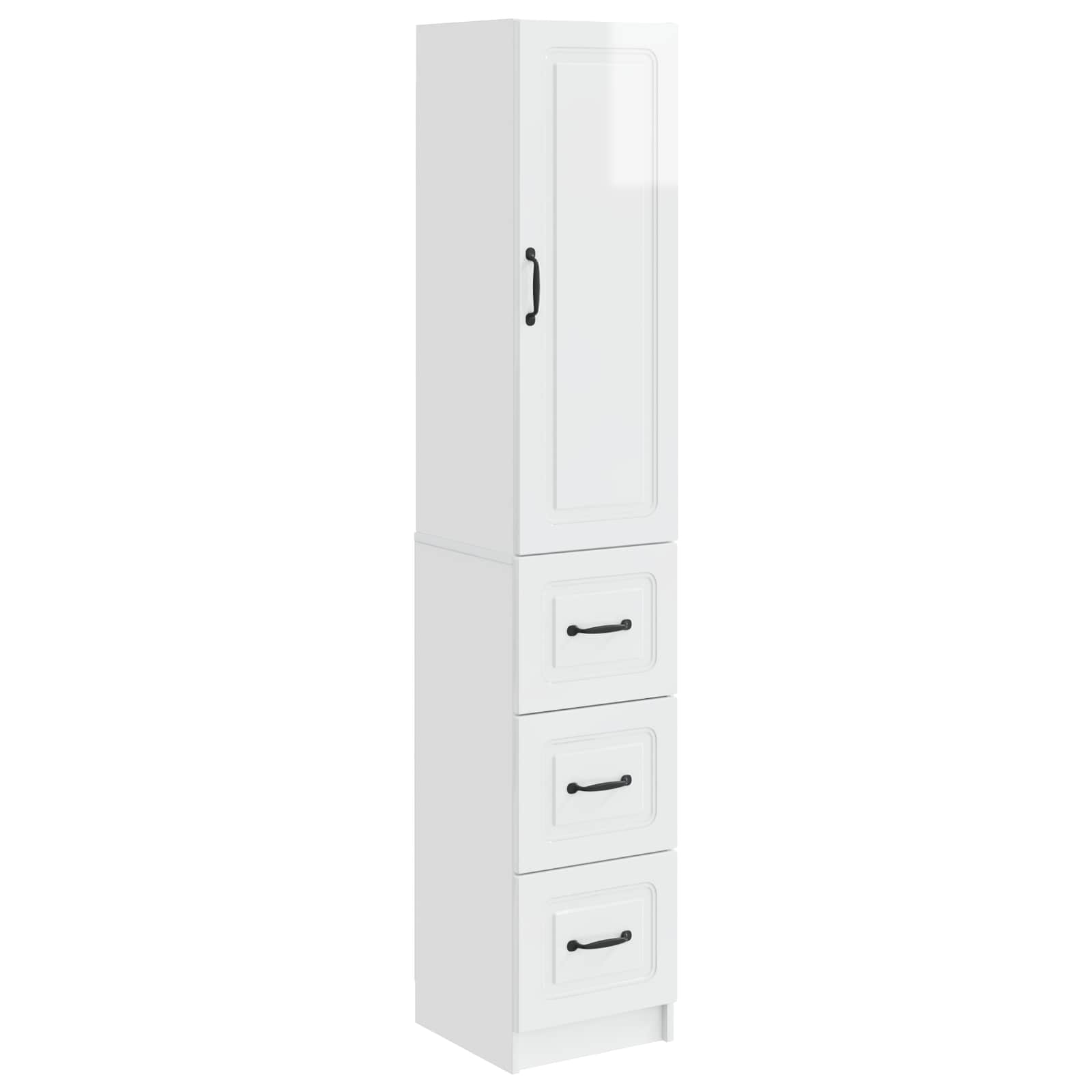 Σέτ Ντουλαπιών 2 pcs Γυαλιστερό Λευκό 33 x 34,5 x 87 εκ.