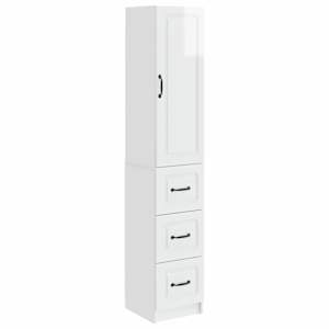 Sada skříněk 2 pcs Bílá s vysokým leskem 33 x 34,5 x 87 cm - obrázek 1