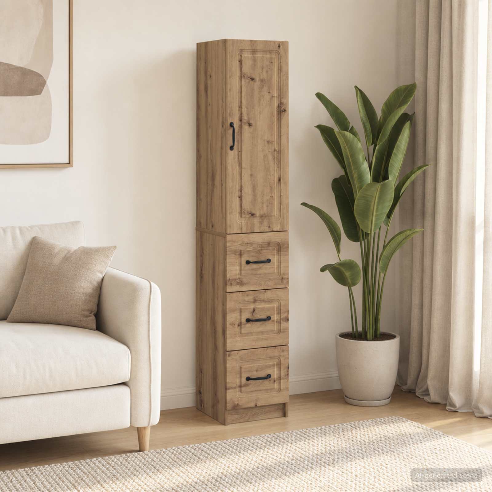 vidaXL Kaappisarja 2 kpl 33 x 34,5 x 87 cm Tekninen puu Artisaanitammi