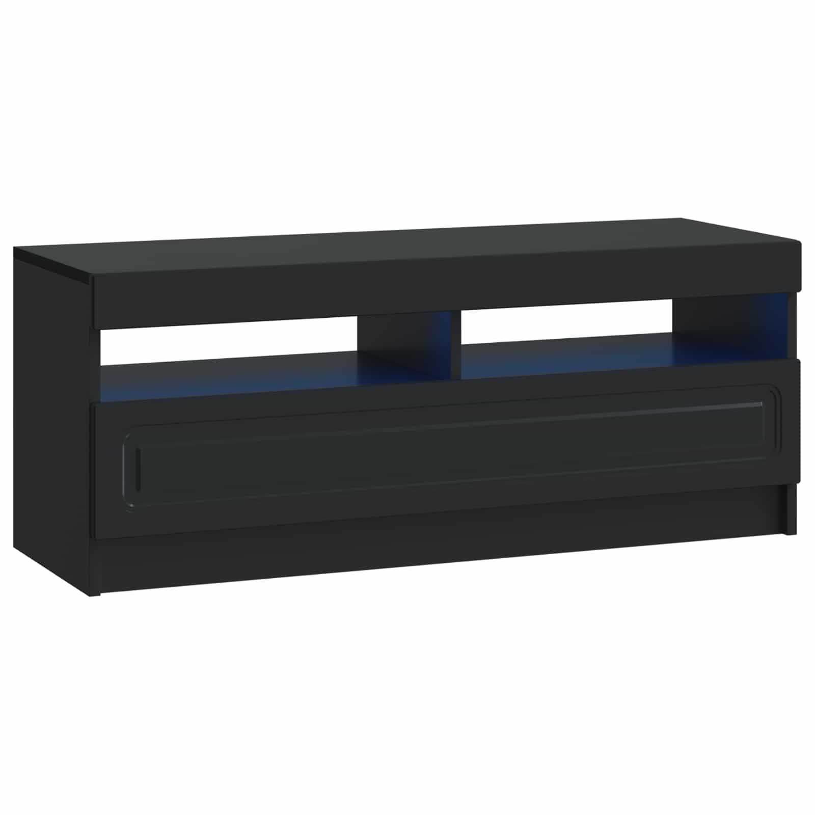 5 osan LED TV-kaappi Musta Tekninen puu - Image 3
