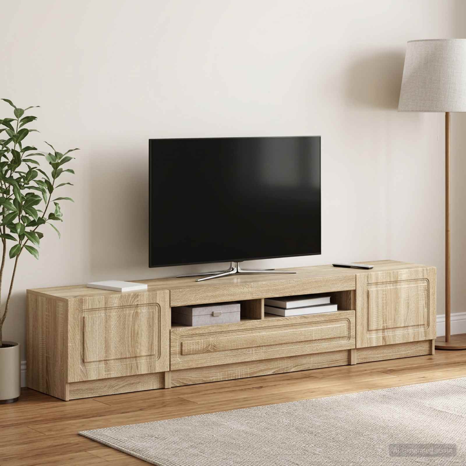5 osan LED TV-kaappi UTRECHT 3 kpl Sonoma-tammi Tekninen puu