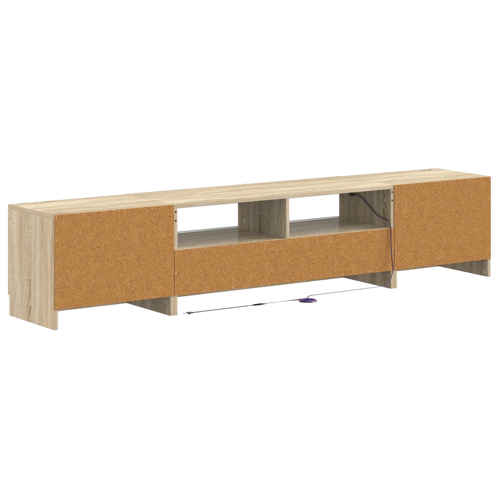 5 osan LED TV-kaappi Sonoma-tammi Tekninen puu - Image 4