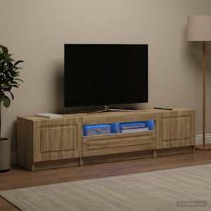 5-delna LED TV omarica Sonoma hrast Inženirski les