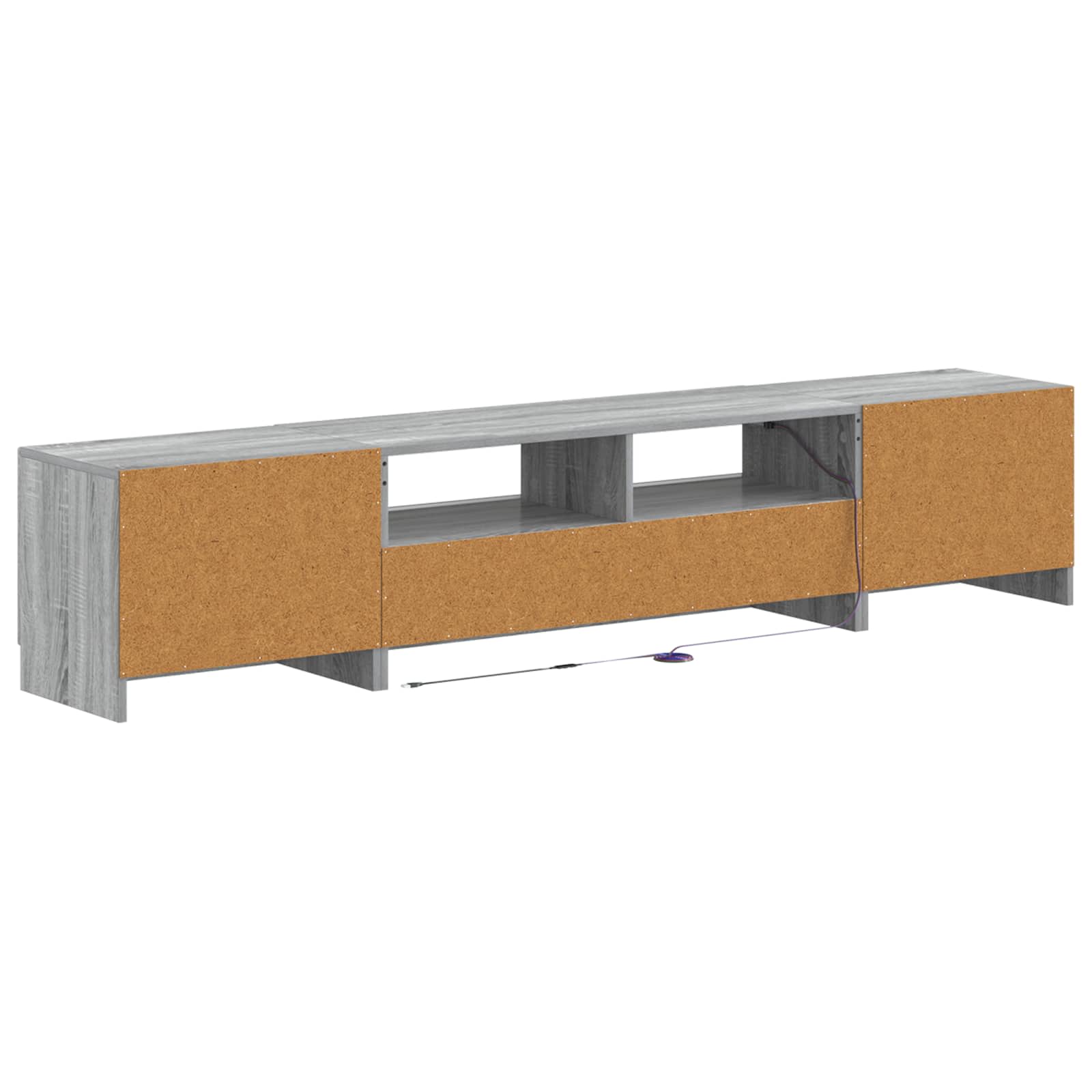 5 osan LED TV-kaappi UTRECHT 3 kpl Harmaa Sonoma Tekninen puu - Image 6