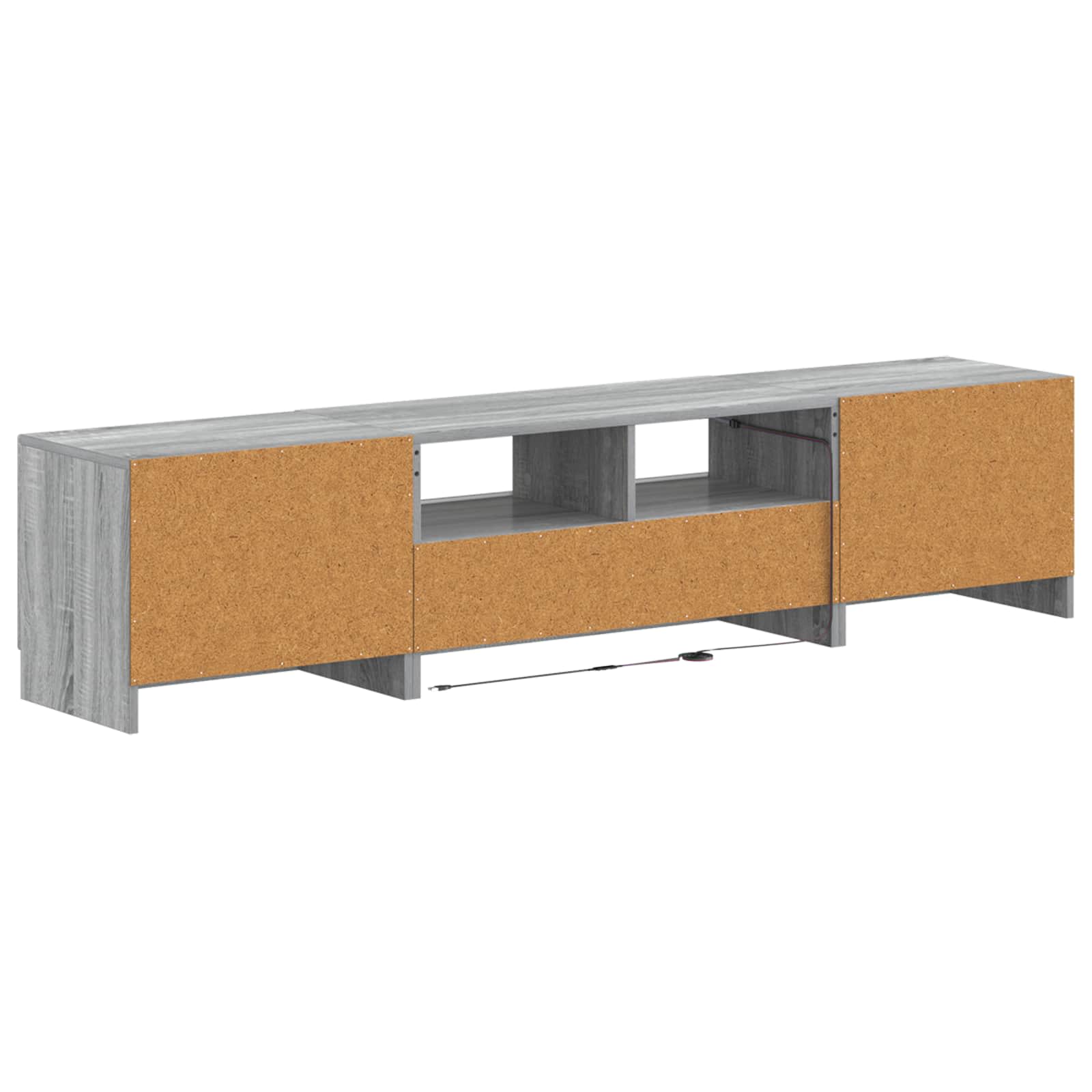 5 osan LED TV-kaappi UTRECHT 3 kpl Harmaa Sonoma Tekninen puu - Image 6
