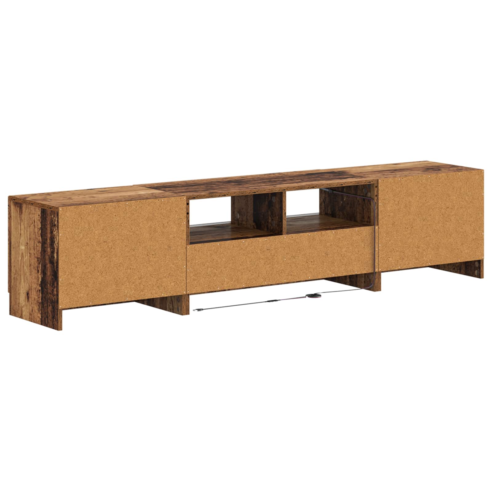 5 osan LED TV-kaappi UTRECHT 3 kpl Vanha puu Tekninen puu - Image 6