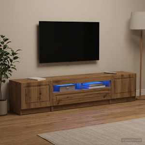 5-delna LED TV omarica Artisan hrast Inženirski les