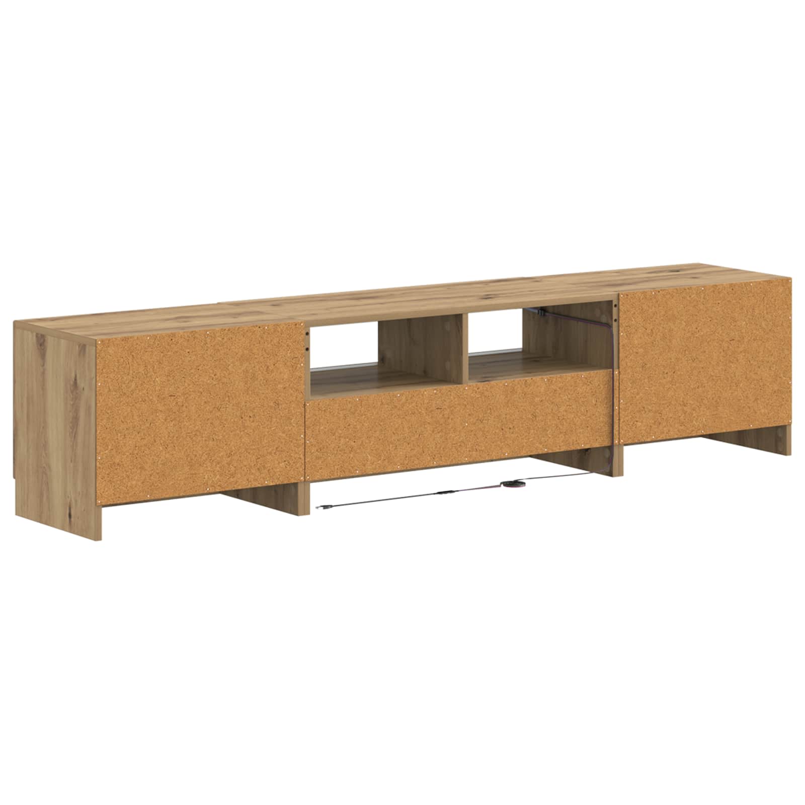 5 osan LED TV-kaappi Artisaanitammi Tekninen puu - Image 4