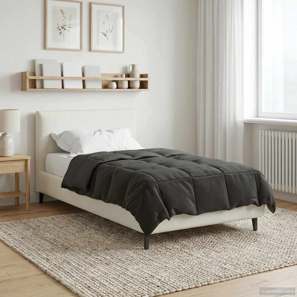 Zomer Dekbed Gekwilt Antraciet 140 x 200 cm Microfiber image 4