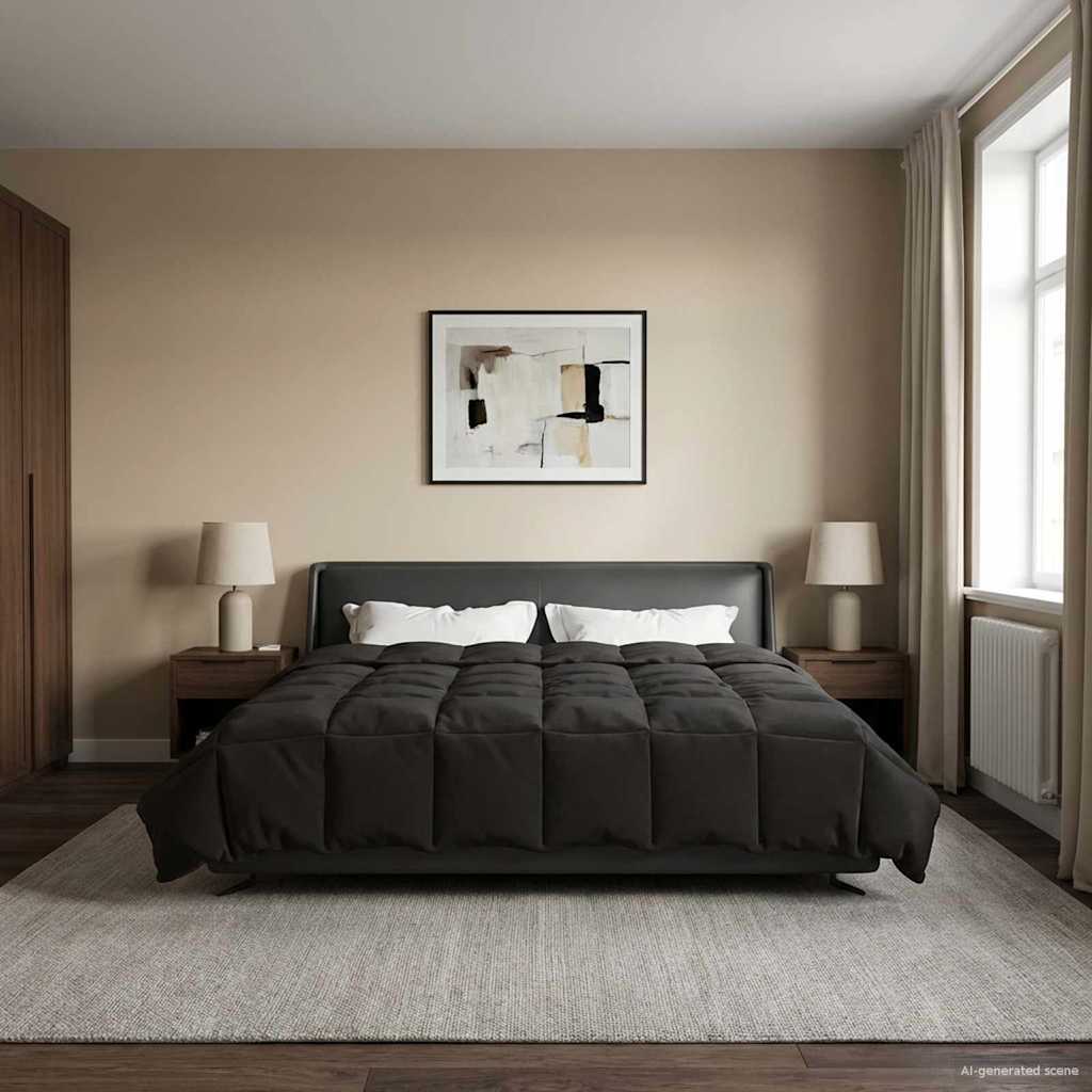 Zomerdekbed Gekwilt Antraciet 220 x 240 cm Microfiber image 4