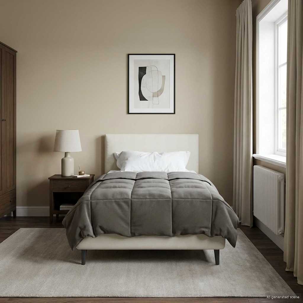 Zomer Dekbed Gekwilt Lichtgrijs 140 x 220 cm Microfiber image 4