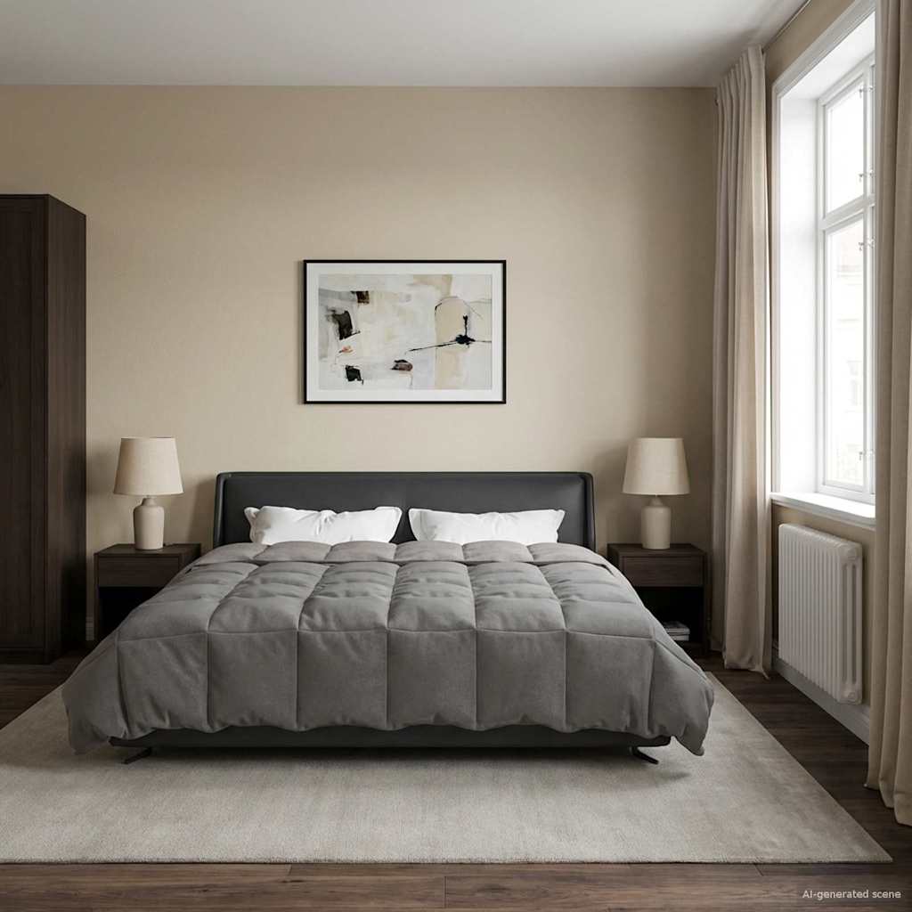 Zomer Dekbed Gekwilt Lichtgrijs 200 x 220 cm Microfiber image 4