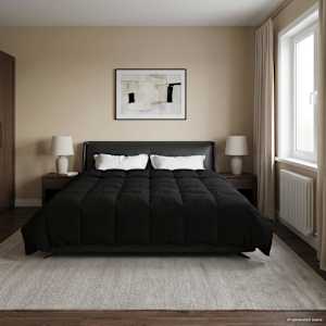 Poletna odeja Šonerisan Črna 220 x 260 cm Mikrovlakna