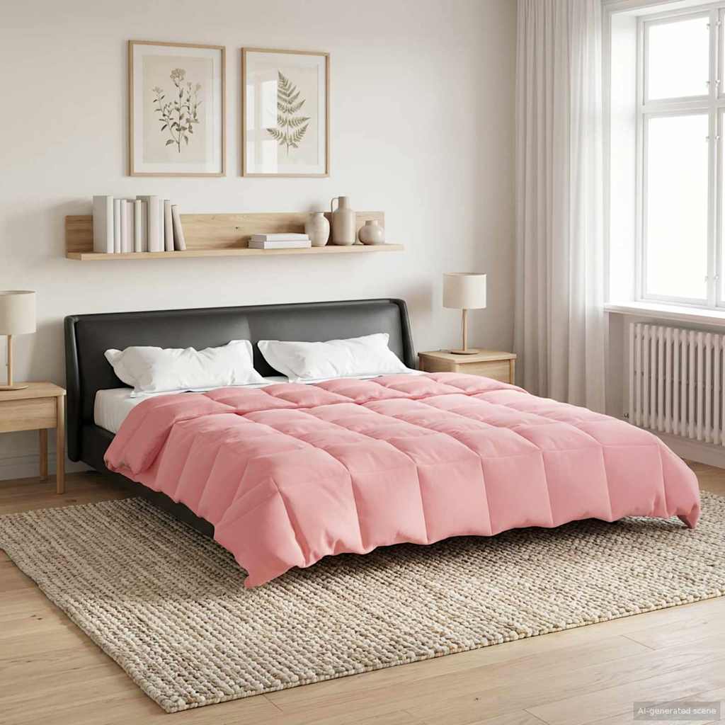 vidaXL Pilotă de vară Patos Roz 200 x 220 cm Microfibră