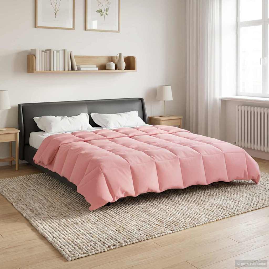 Zomer Dekbed Gekwilt Roze 220 x 240 cm Microfiber image 1