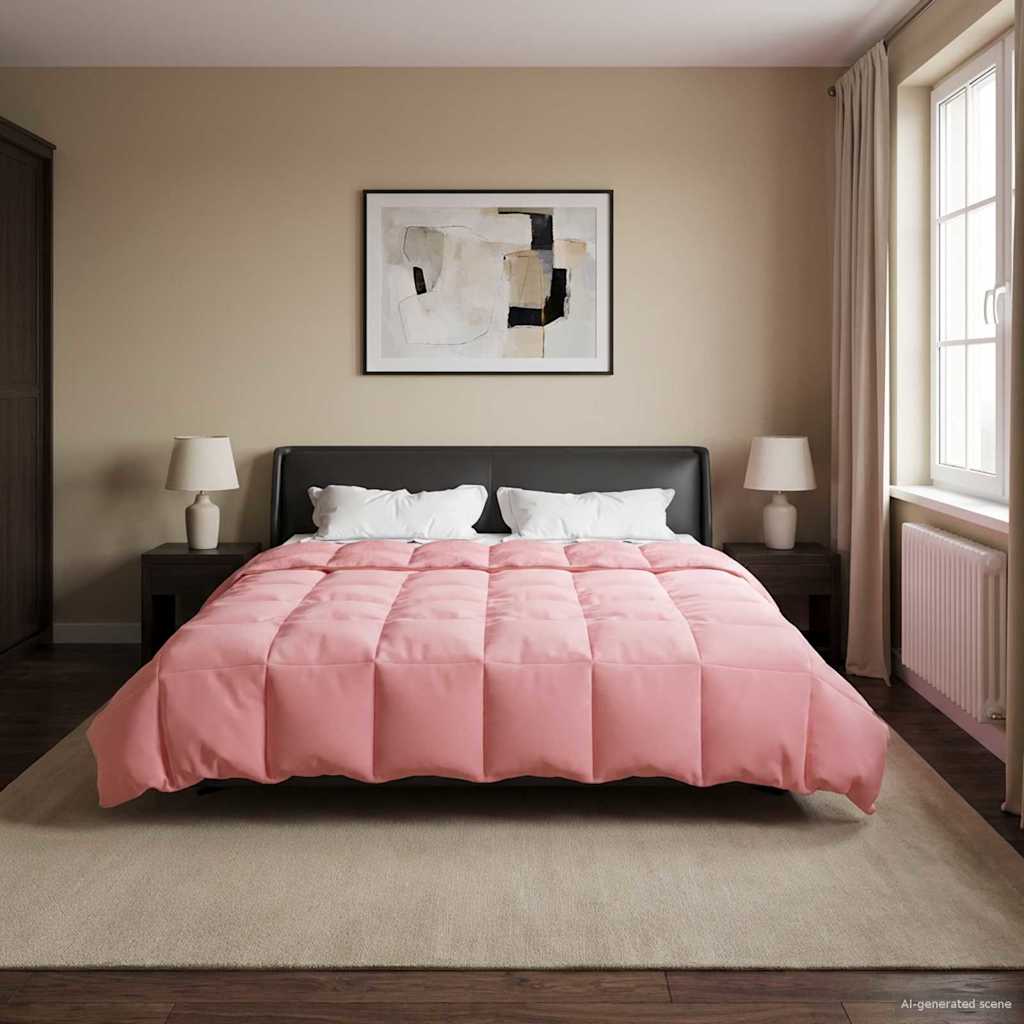 Zomer Dekbed Gekwilt Roze 220 x 240 cm Microfiber image 4