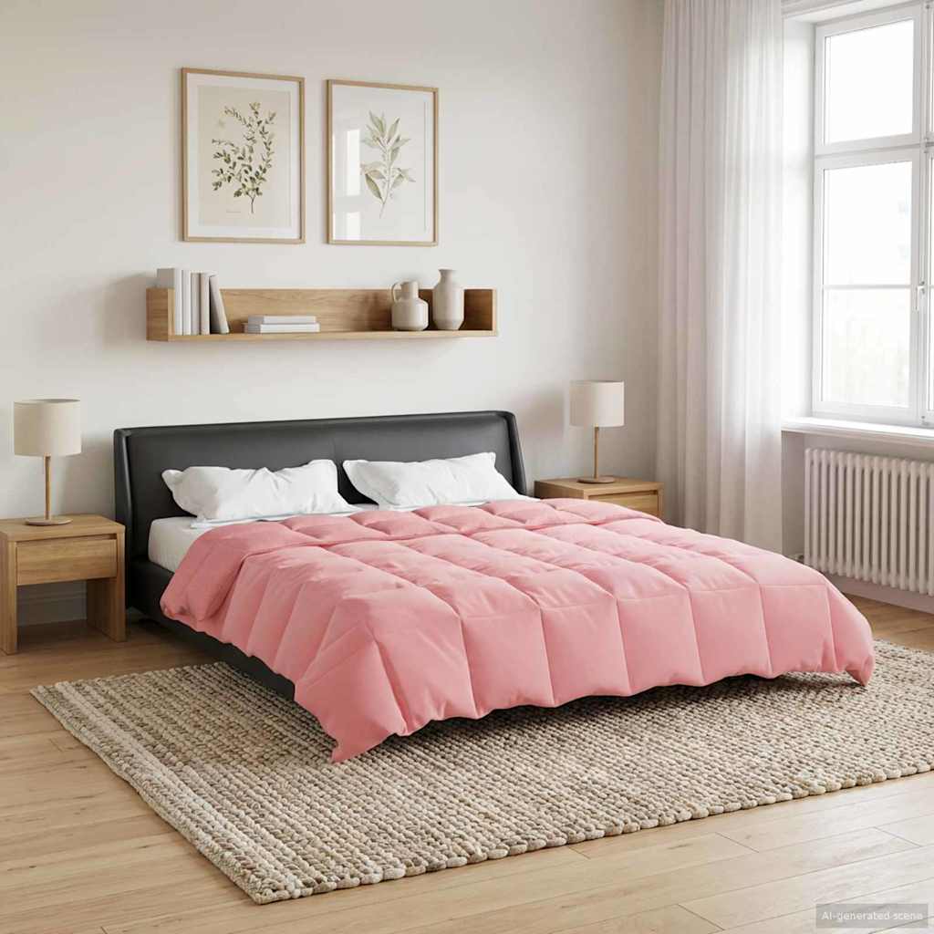 Zomer Dekbed Gekwilt Roze 220 x 260 cm Microfiber image 1