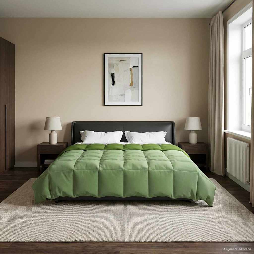 Zomer Dekbed Gekwilt Groen 200 x 200 cm Microfiber image 1