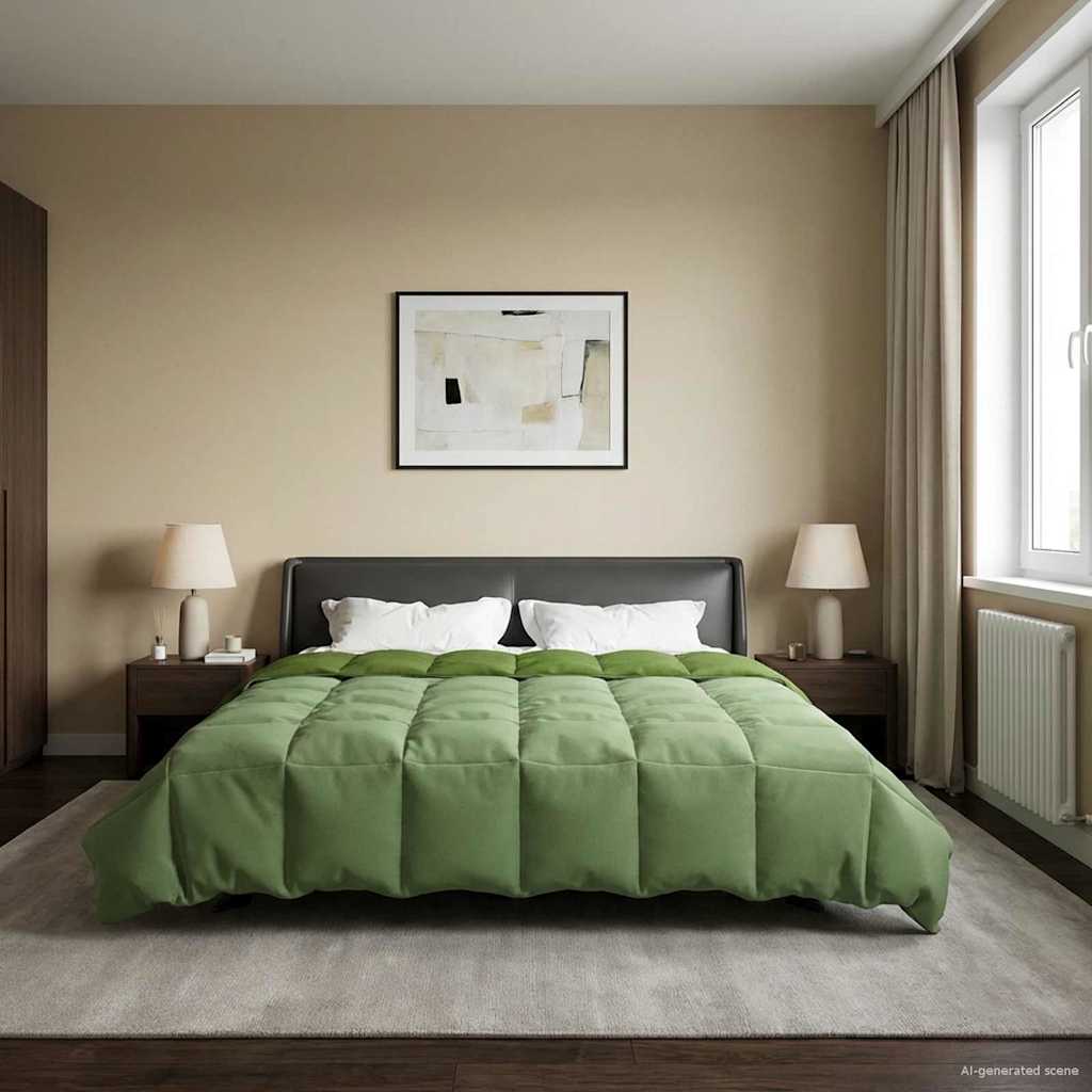 Zomer Dekbed Gekwilt Groen 240 x 260 cm Microfiber image 4