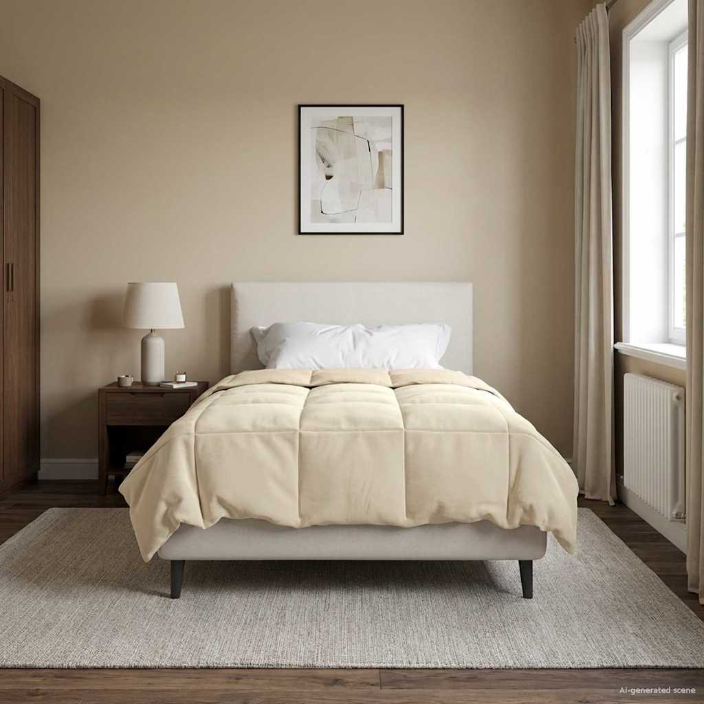 Zomer Dekbed Gekwilt Crème 135 x 200 cm Microfiber image 1