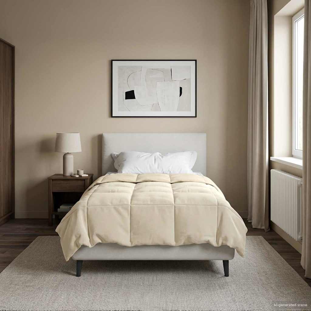 Zomer Dekbed Gekwilt Crème 140 x 220 cm Microfiber image 1